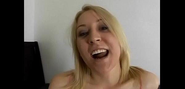  Randy cock sucking blonde Tina Marie gets a dick in her pussy and cum on her ass